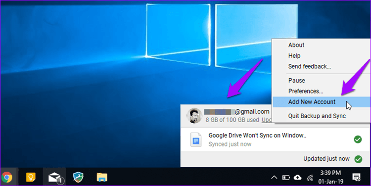 Google Drive no se sincroniza en Windows 10 5