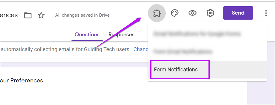 Cómo enviar un correo electrónico basado en la respuesta en Google Forms 5