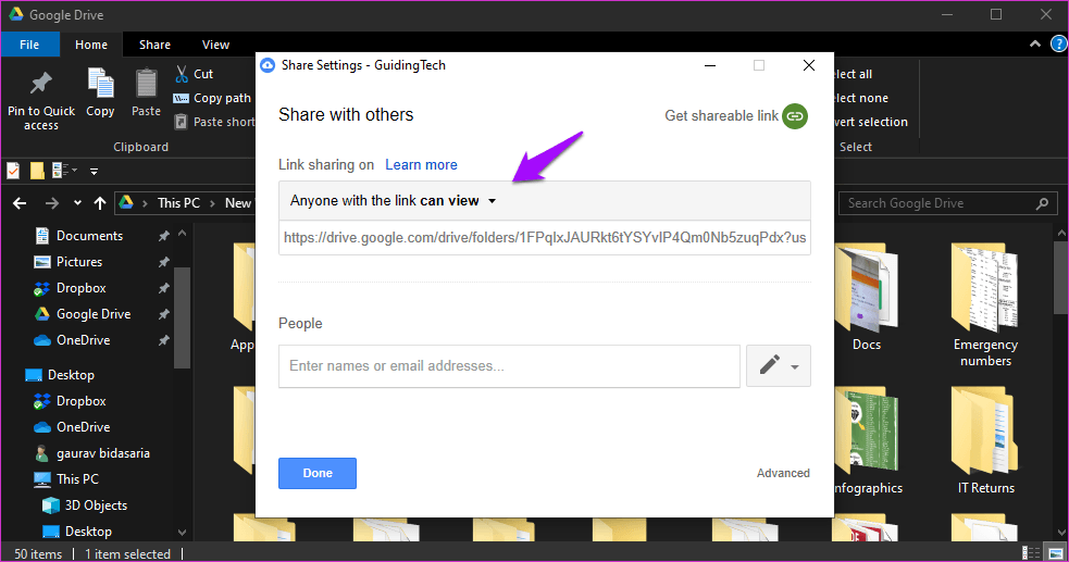 Qué sucede cuando envía un enlace de Google Drive 3