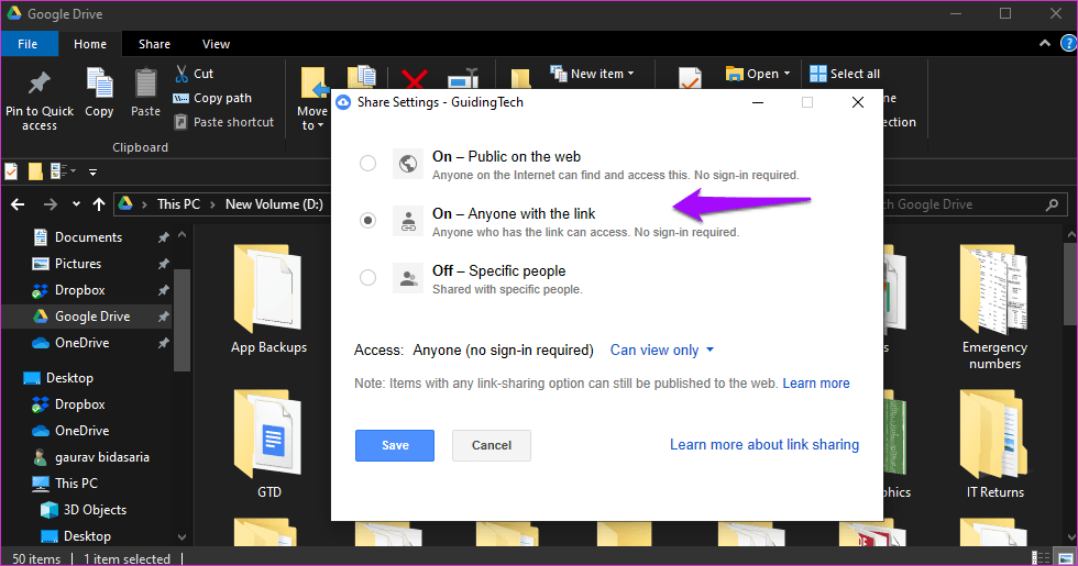 Qué sucede cuando envía un enlace de Google Drive 7