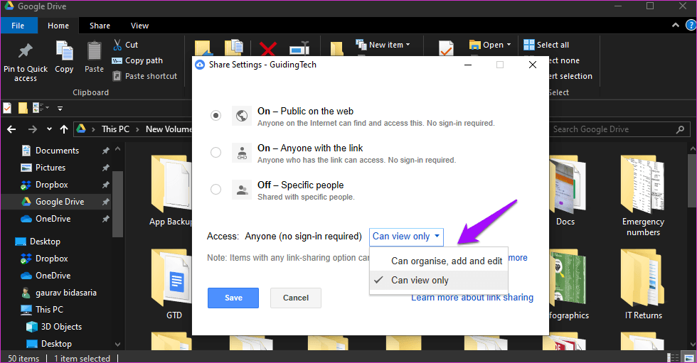 Qué sucede cuando envía un enlace de Google Drive 8