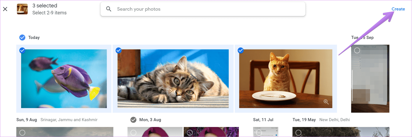 Crear un collage en google fotos para celular y computadora 2