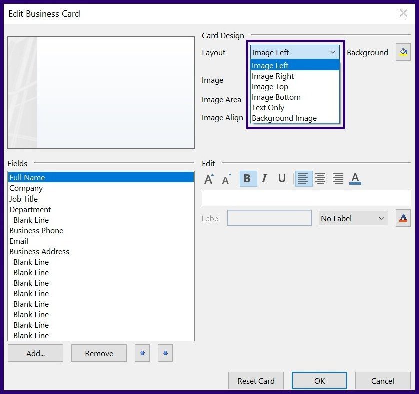 Cómo crear y usar tarjetas de presentación en Outlook Paso 6