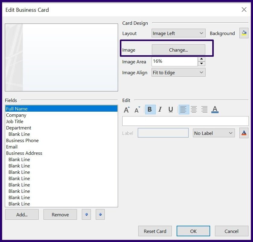 Cómo crear y usar tarjetas de presentación en Outlook Paso 8