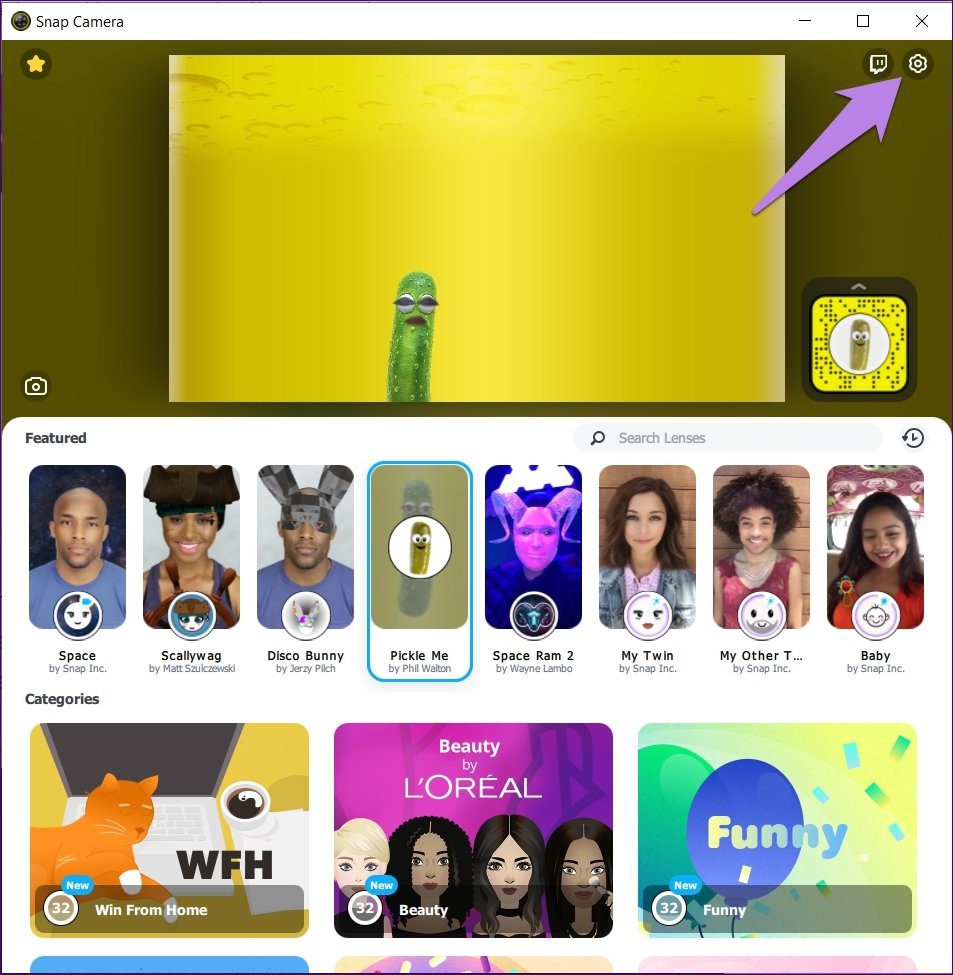 Filtros de Snapchat en Microsoft Teams 3