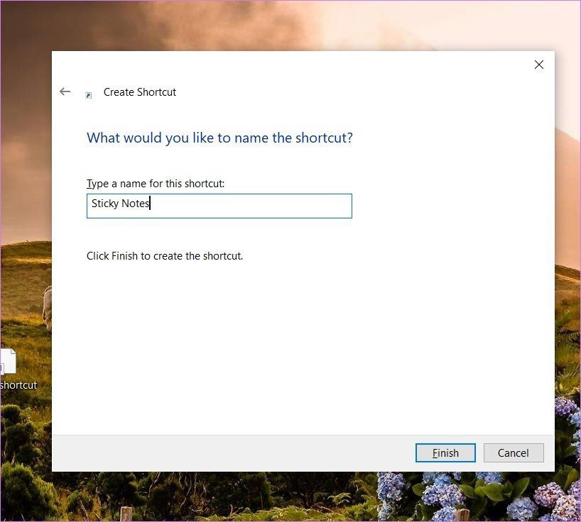 Cómo poner el acceso directo de Sticky Notes en el escritorio de Windows 6a
