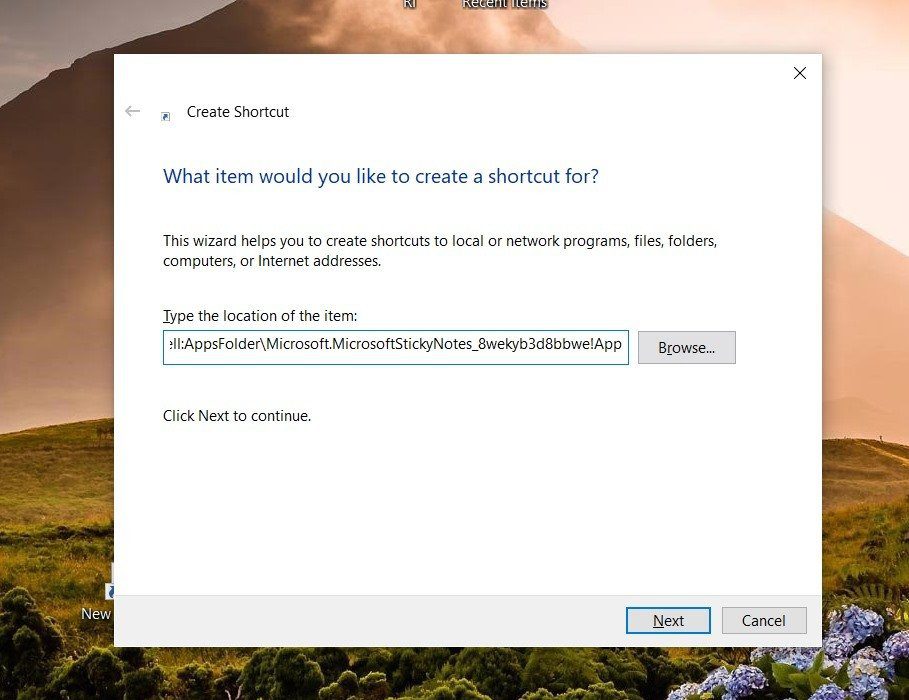 Cómo poner el acceso directo de Sticky Notes en el escritorio de Windows 6