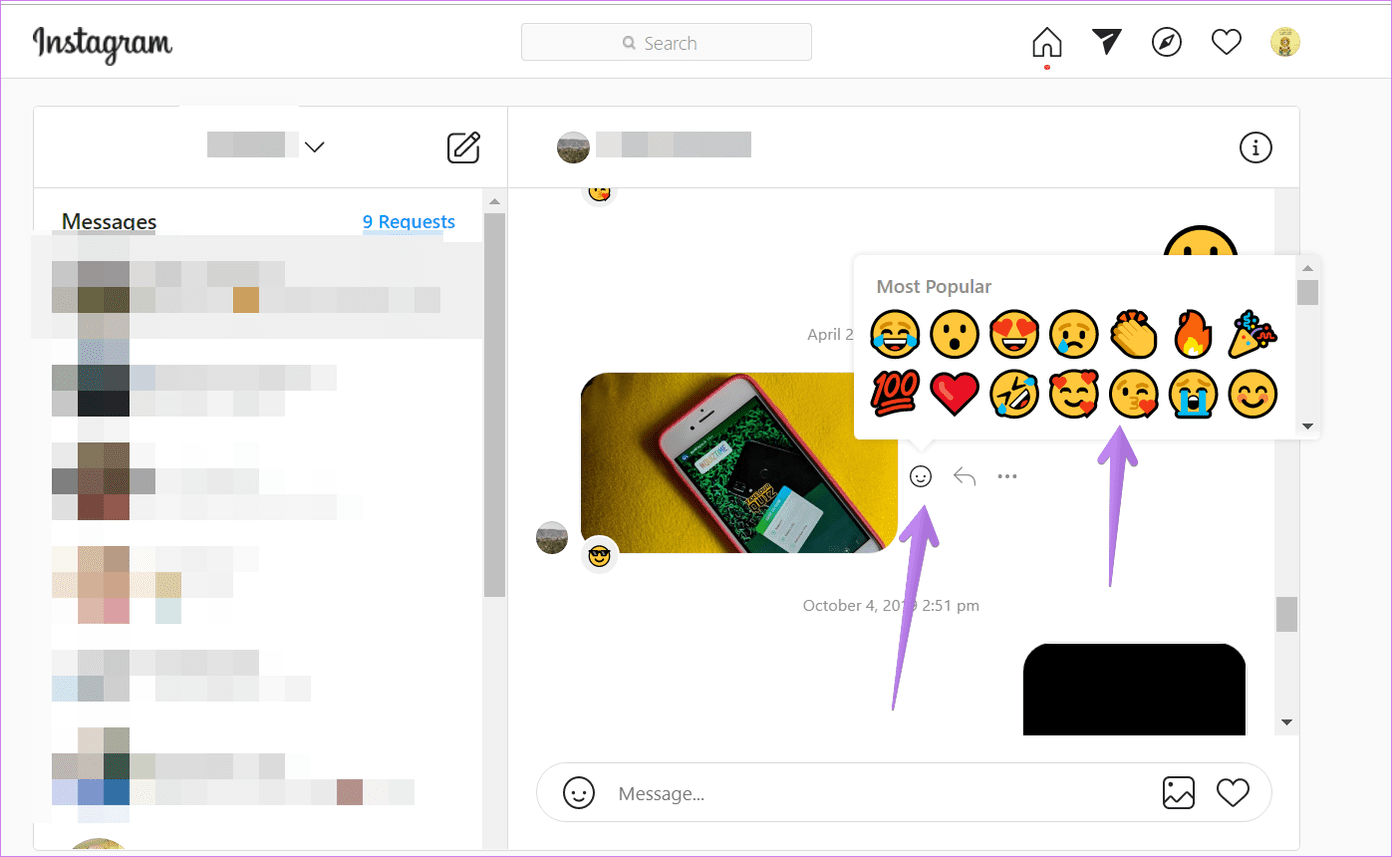 Reacciona a las publicaciones de instagram con diferentes emojis 1