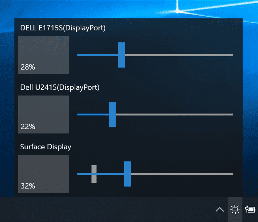 Windows 10 cambia el brillo del monitor externo 5