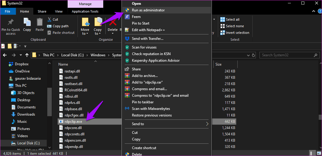 Arreglar Copiar y Pegar que no funciona en Windows 10 Edición 3