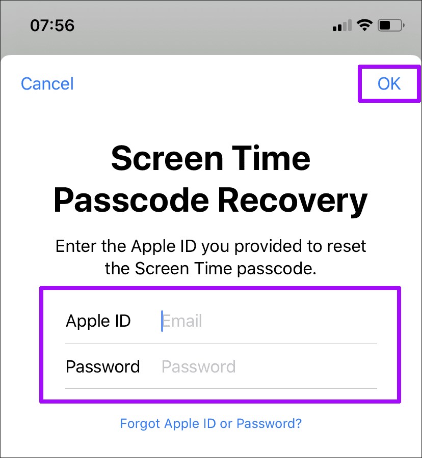 Eliminar tiempo Restablecer contraseña de Screem Iphone Ipad Mac 5