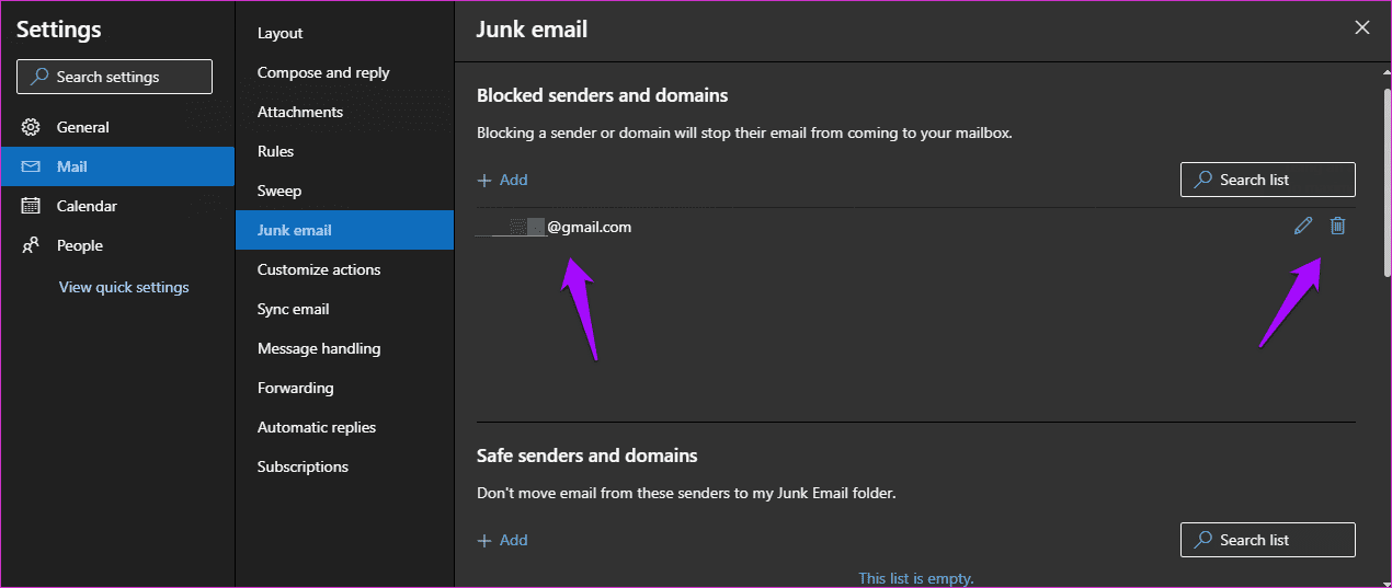 Qué sucede cuando bloquea al remitente en Outlook 5