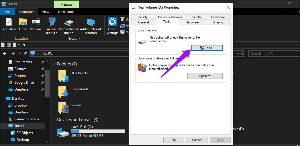 Reparar y abrir carpetas y archivos corruptos en Windows 10 6