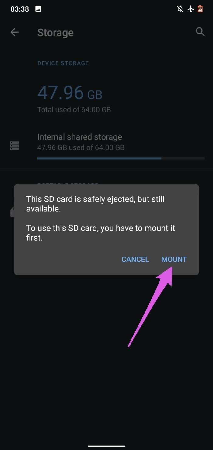 Arreglar la tarjeta SD de Android que no aparece en la PC 04
