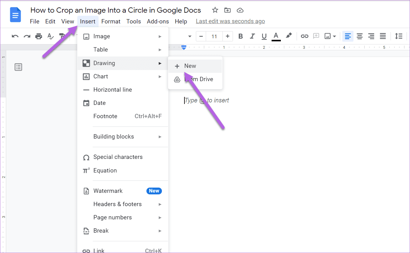 Cómo recortar una imagen en un círculo en Google Docs 2