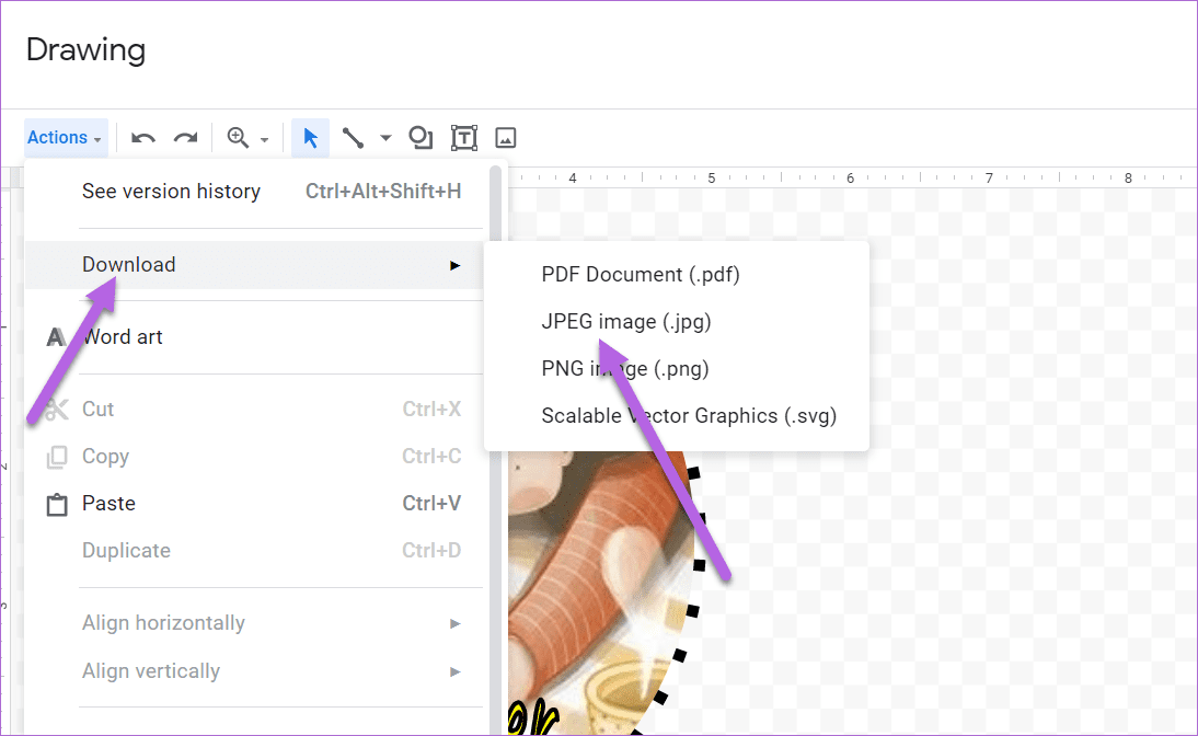 Cómo recortar una imagen en un círculo en Google Docs 11
