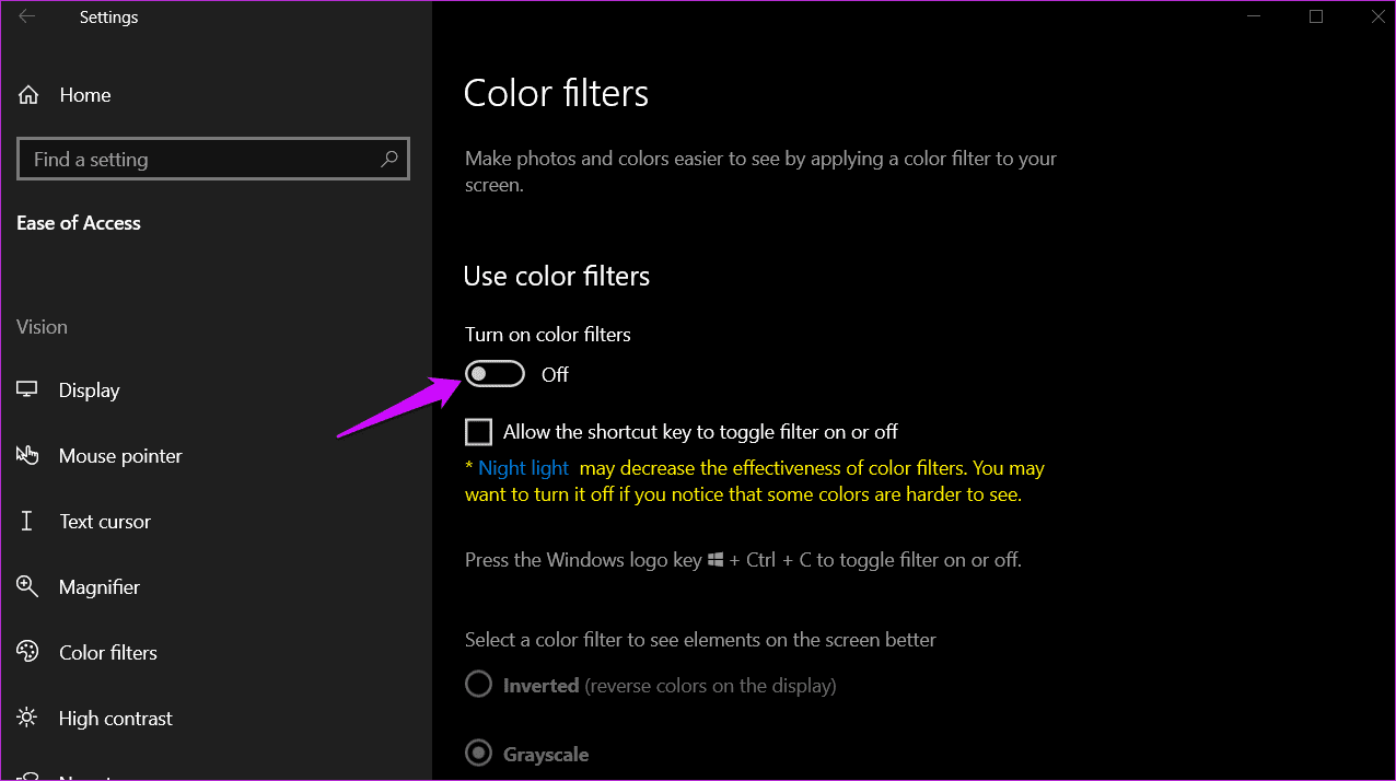 Solucione el problema de colores invertidos en Windows 10 12