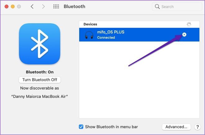 eliminar dispositivo bluetooth de mac