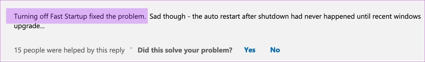 Arreglar el reinicio automático de la PC con Windows 10 después de los comentarios de apagado