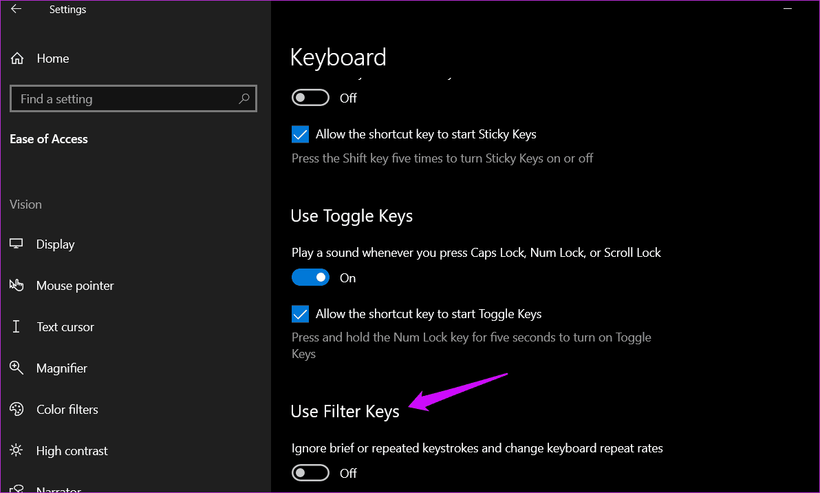 Arreglar el retraso del teclado en Windows 10 10