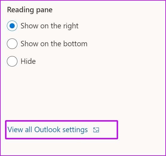 Outlook en la configuración web