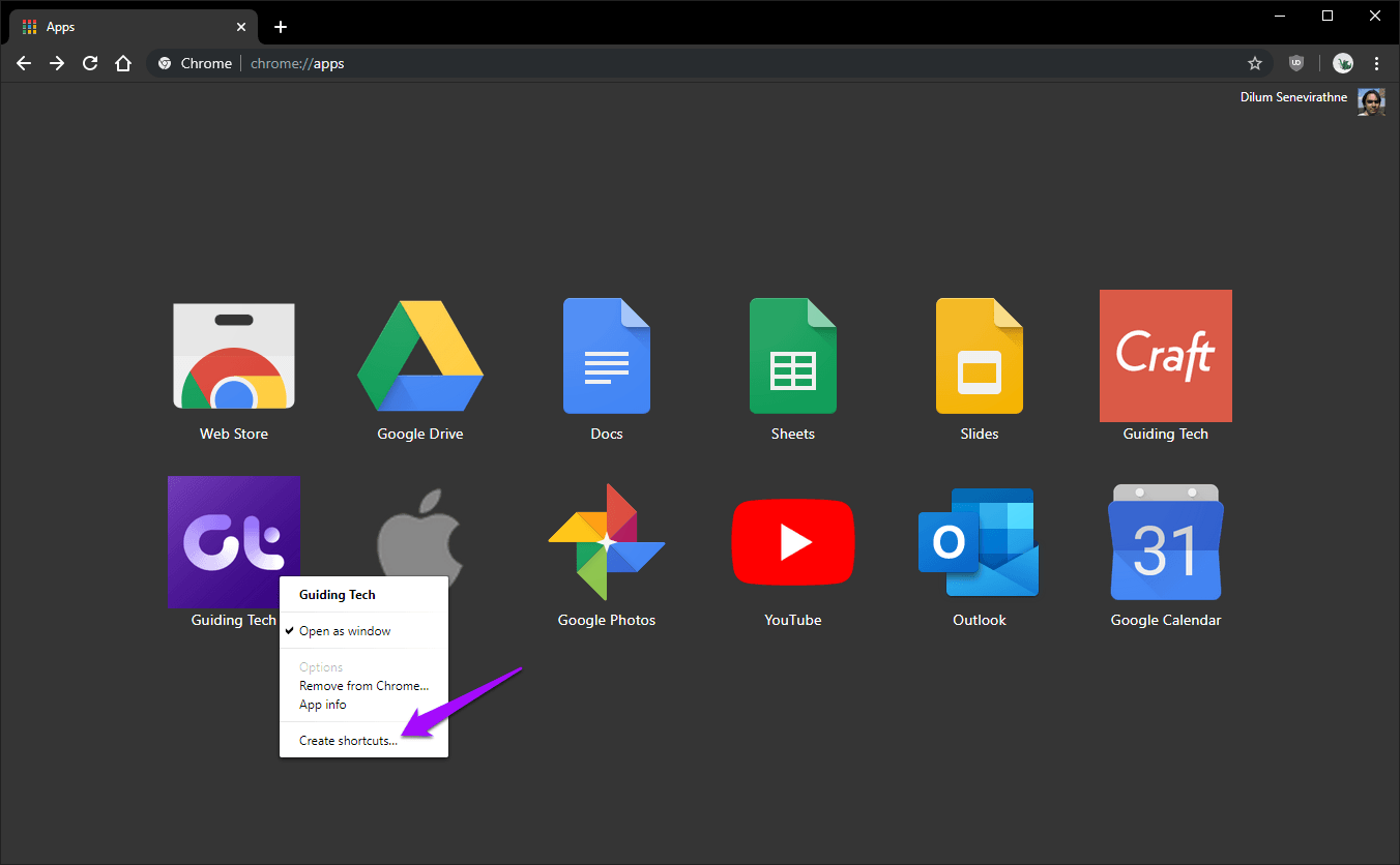Chrome crear acceso directo no funciona 9