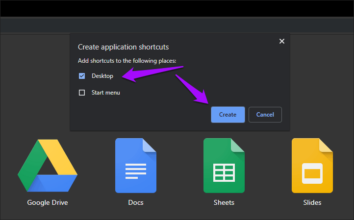 Chrome crear acceso directo no funciona 10