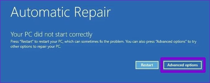 Reparación automática en Windows