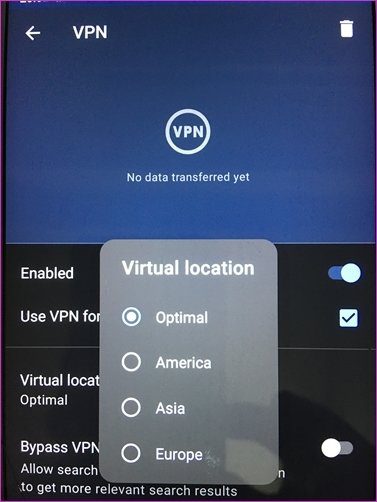 Arreglar Opera VPN que no funciona en Android 8