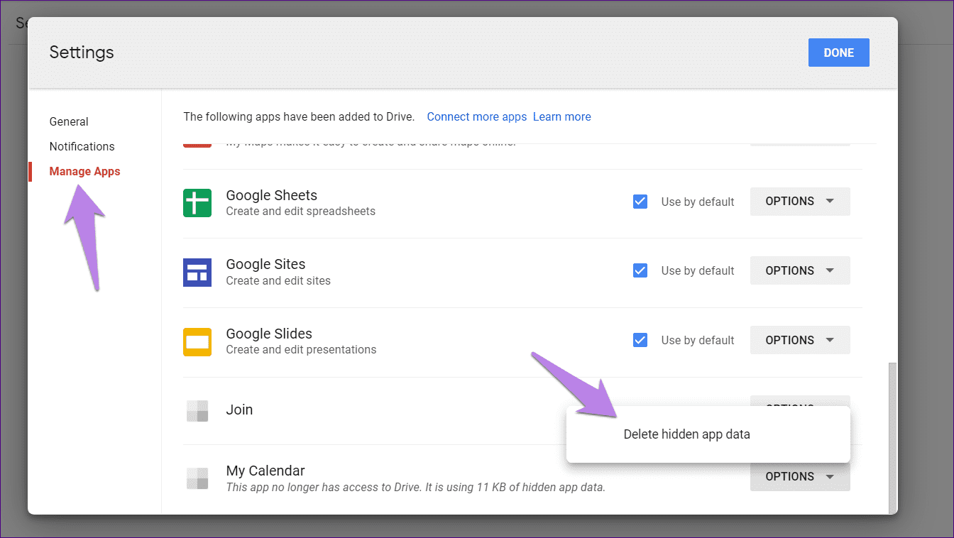 Almacenamiento de Google Drive lleno pero sin problemas de archivos 9