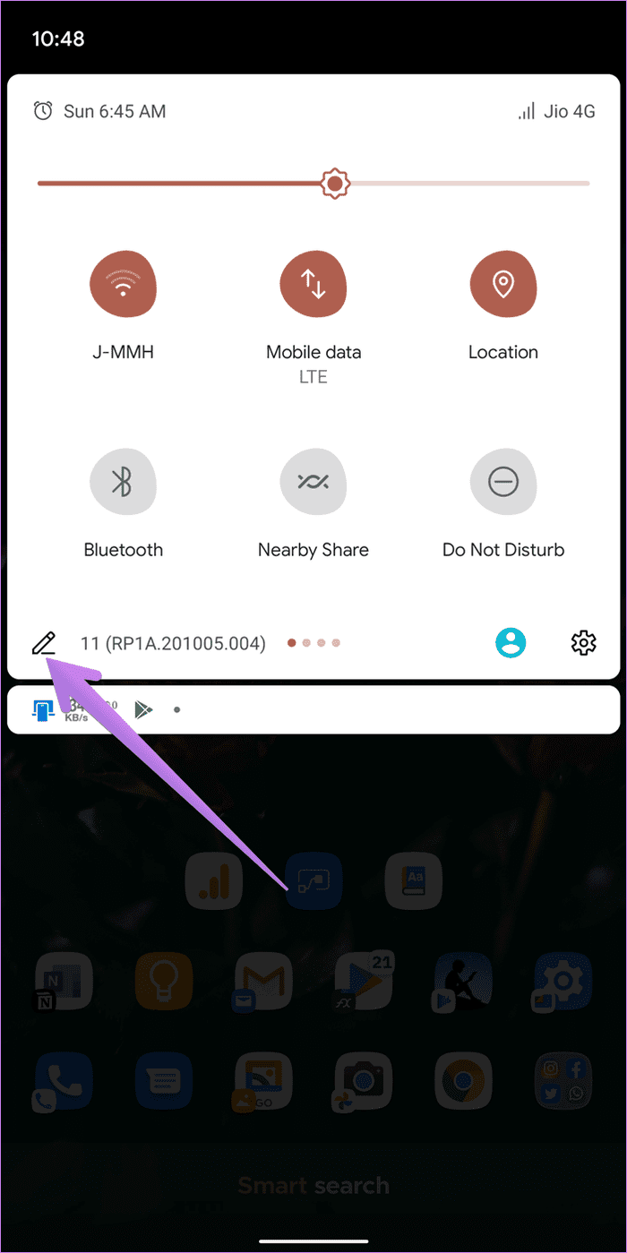 La grabadora de pantalla de Android 11 no muestra 4