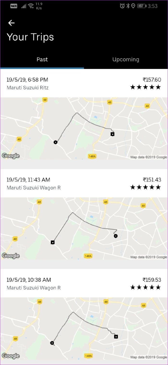 Consulta el historial de viajes de Uber 10