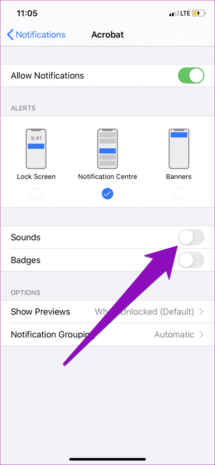 Arreglar los sonidos de notificación de la aplicación de iPhone que no funcionan 08