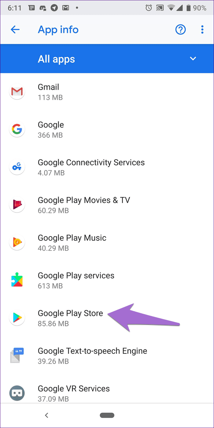 Aplicación Play Store Descargar datos móviles 15