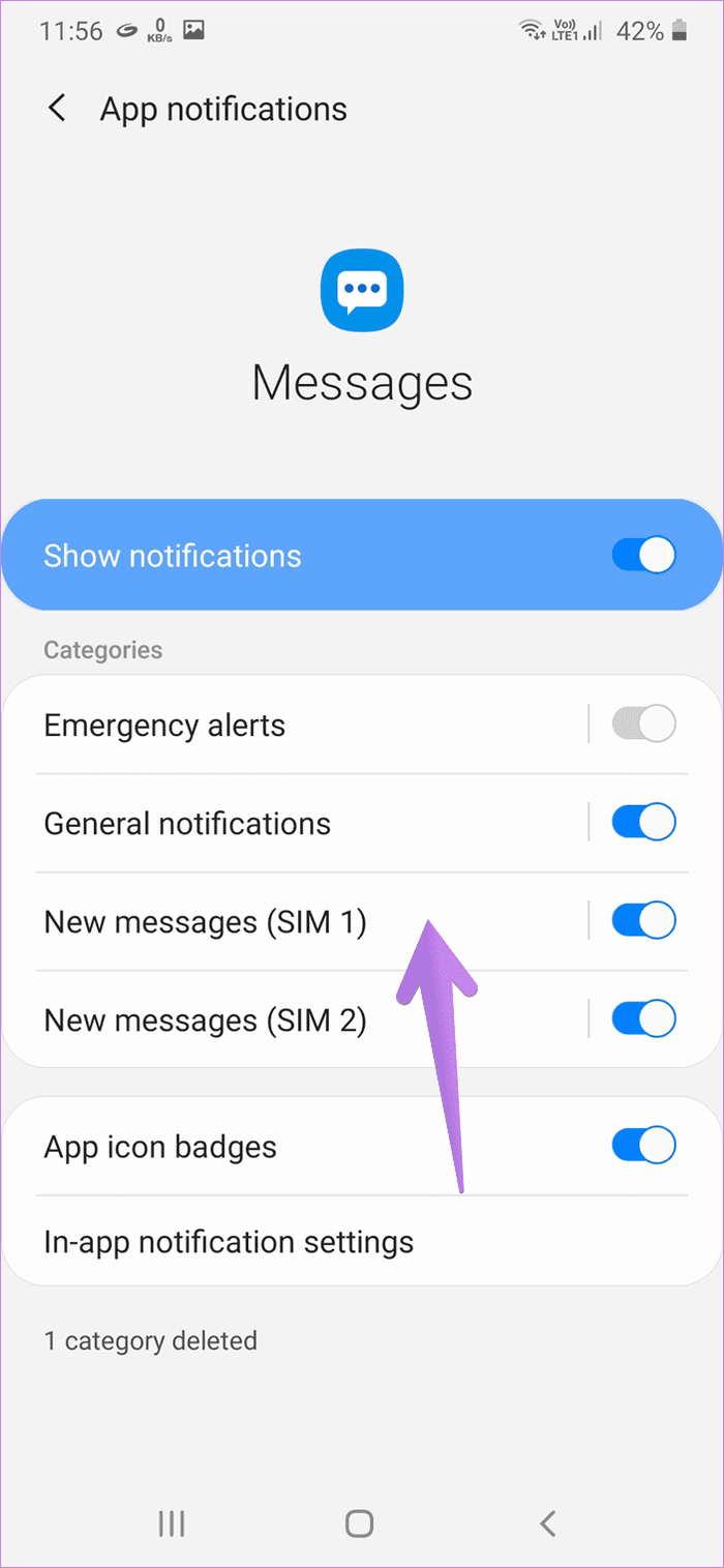 Asignar tono de texto a contactos en Android 15