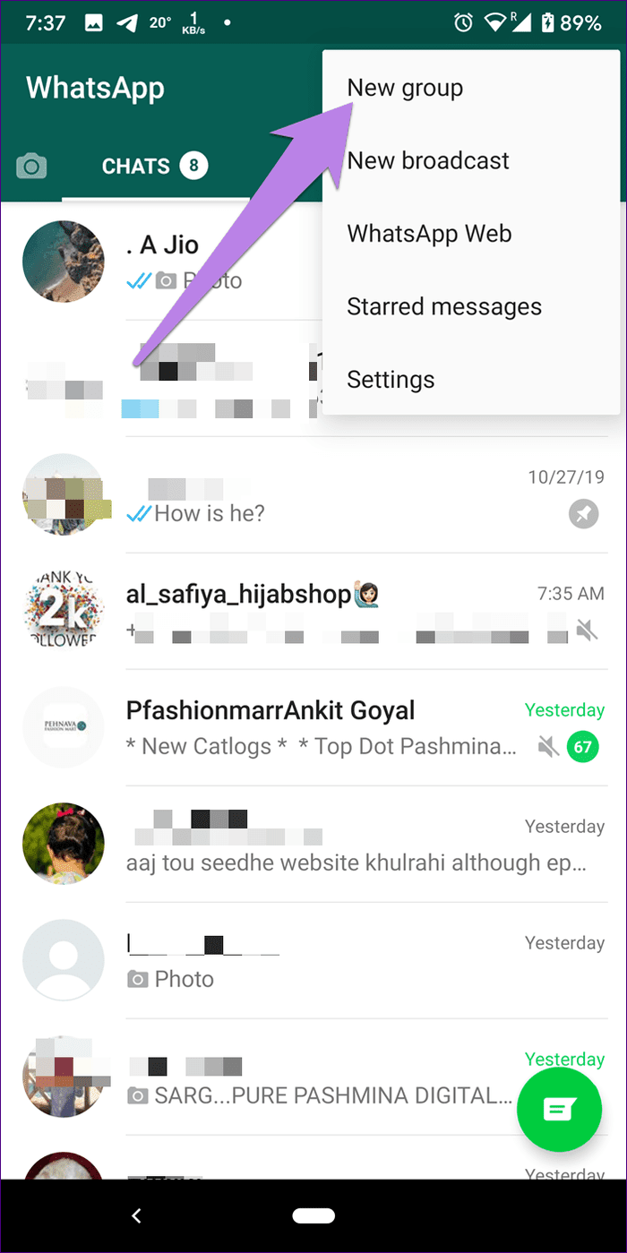 Crear un grupo de Whatsapp contigo en iPhone Android 2