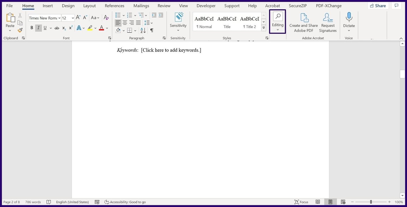 Cómo usar Buscar y reemplazar en Microsoft Word Paso 8