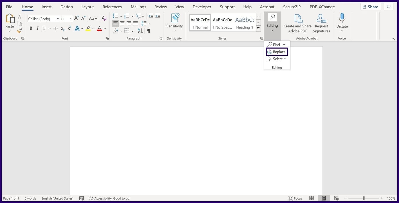 Cómo usar Buscar y reemplazar en Microsoft Word Paso 14