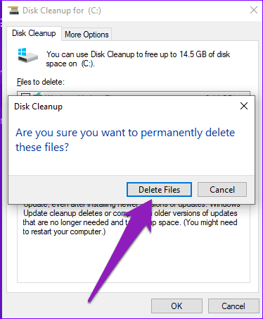 Arreglar archivos temporales de Windows 10 que no se eliminan 12