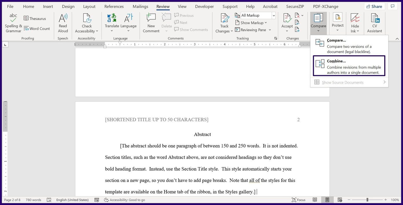 Cómo fusionar documentos de Microsoft Word Paso 12