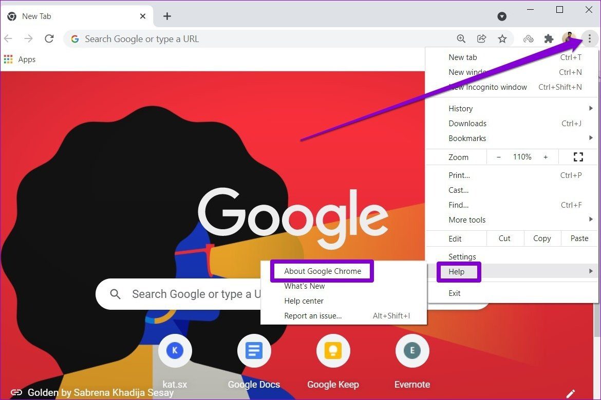 Buscar actualizaciones de Chrome