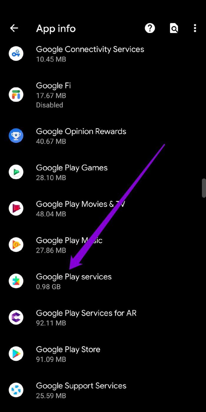 Lista de aplicaciones en Android