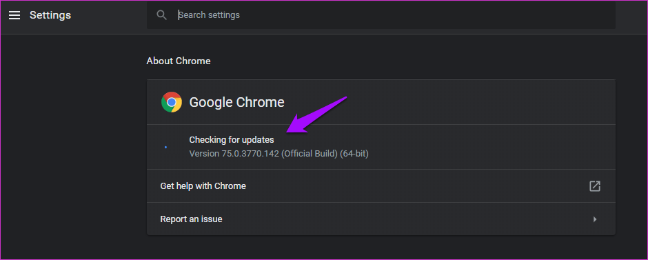 Arreglar la barra de desplazamiento que no aparece en Chrome Error 2