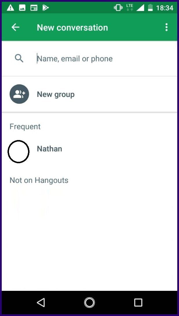 Cómo bloquear a alguien en Google Hangouts para Android iPhone paso 20