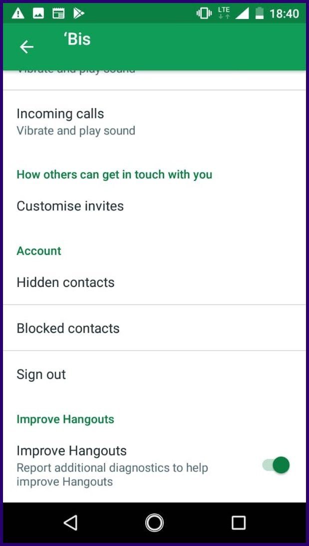 Cómo bloquear a alguien en Google Hangouts para Android iPhone paso 14