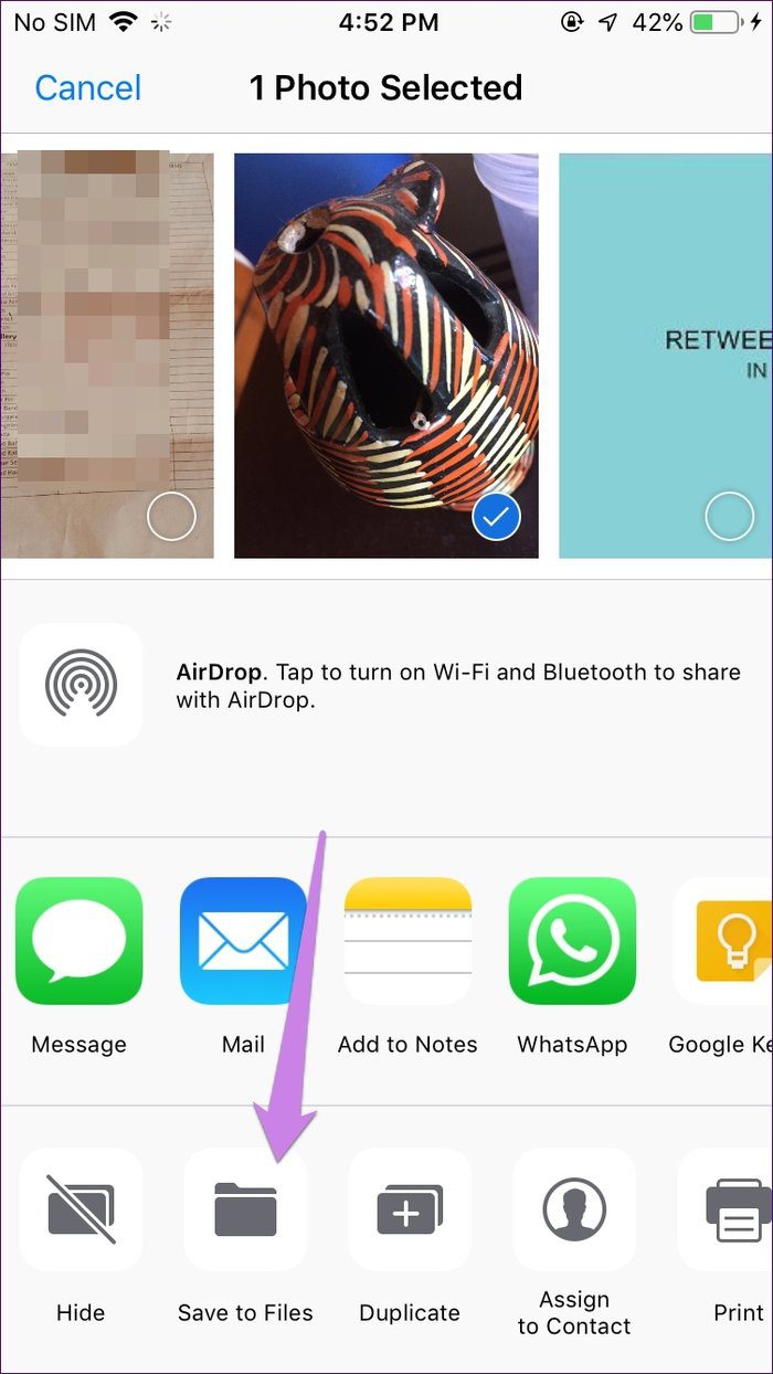 Mostrar tamaño de archivo de foto en Iphone Ipad iOS 2