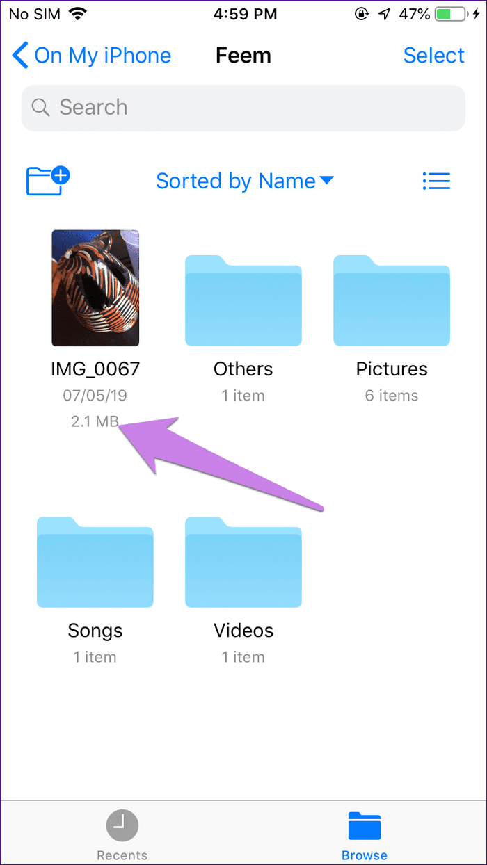 Mostrar tamaño de archivo de foto en Iphone Ipad iOS 5