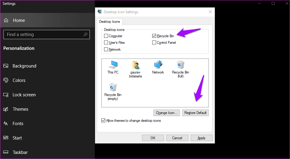 No se puede vaciar la papelera de reciclaje en Windows 4