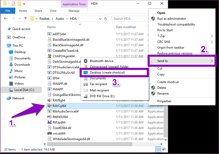 Arreglar Realtek Hd Audio Manager que falta en Windows 10 05
