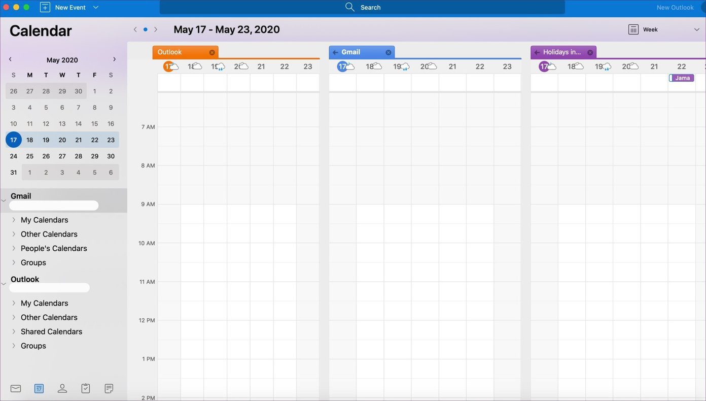 Calendario de Outlook